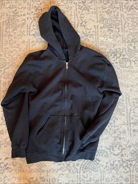 Classic Black Full‑Zip Hoodie - Women's Sweatshirt
